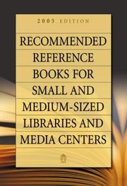 Cover of: Recommended Reference Books for Small and Medium-sized Libraries and Media Centers: Volume 25 (Recommeded Reference Books)