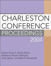 Cover of: Charleston Conference Proceedings 2004 (Charleston Conference Proceedings)