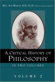 Cover of: A Critical History of Philosophy Volume 2