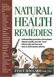 Cover of: Natural Health Remedies