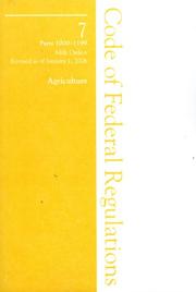 Cover of: 2006 07 CFR 1000-1199 (Agricultural Marketing Service)