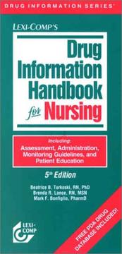 Cover of: Drug Information Handbook for Nursing, 2003 by Beatrice B. Turkoski