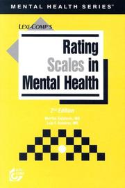 Rating scales in mental health by Martha Sajatovic