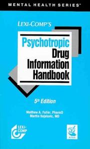 Cover of: Psychotropic Drug Information Handbook (Mental Health Series)