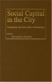 Cover of: Social capital in the city: community and civic life in Philadelphia