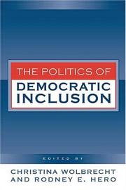 Cover of: The Politics Of Democratic Inclusion by 