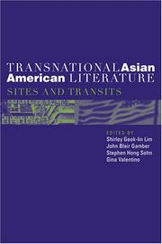 Cover of: Transnational Asian American literature by edited by Shirley Geok-lin Lim ... [et al.].