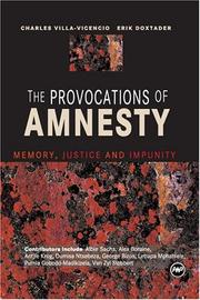 Cover of: The Provocations of Amnesty by 