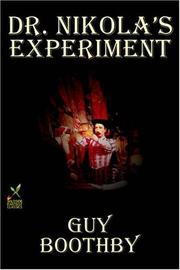 Cover of: Dr. Nikola's Experiment