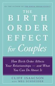 Cover of: The Birth Order Effect for Couples by Cliff Isaacson, Meg Schneider