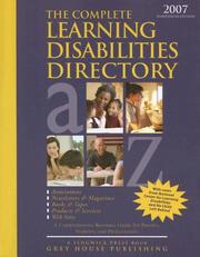 Cover of: The Complete Learning Disabilities Directory, 2007: Associations, Products, Resources, Magazines, Books, Service, Conferences, Web Sites (Complete Learning Disabilities Directory)