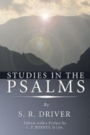 Cover of: Studies in the Psalms | S. R. Driver