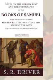 Cover of: Notes on the Hebrew Text of Samuel