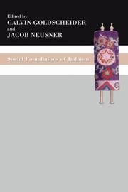 Cover of: Social Foundations of Judaism by 