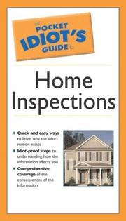Cover of: The Pocket Idiot's Guide to Home Inspections (The Pocket Idiot's Guide)