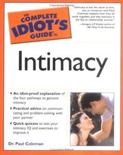 Cover of: The complete idiot's guide to intimacy by Paul W. Coleman