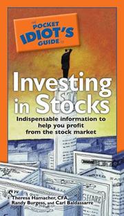 Cover of: The Pocket Idiot's Guide to Investing in Stocks (Pocket Idiot's Guide)