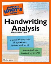 Cover of: The Complete Idiot's Guide to Handwriting Analysis by Sheila Lowe