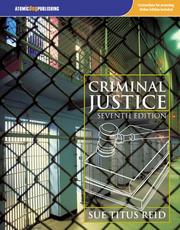 Cover of: Criminal Justice by Sue Titus Reid