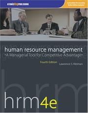 Cover of: Human Resource Management by Lawrence Kleiman, Lawrence Kleiman