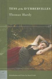 Cover of: Tess of the d'Urbervilles,  Introduction and notes by David Galef by Thomas Hardy