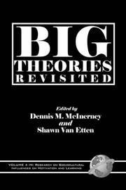 Cover of: Big Theories Revisited (PB) (Research on Sociocultural Influences on Motivation and Learning)