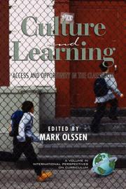 Cover of: Culture and Learning by Mark Olssen