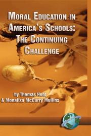 Cover of: Moral education in America