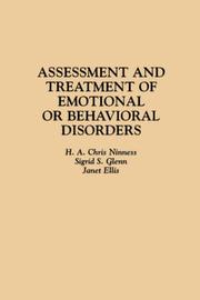 Cover of: Assessment and Treatment of Emotional or Behavioral Disorders (GPG)