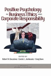 Cover of: Positive Psychology in Business Ethics And Corporate Responsibiliy (Ethics and the Environment) (Ethics and the Environment)