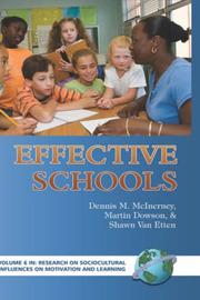Cover of: Effective Schools (Research on Sociocultural Influeneces on Motivation and Learning) (Research on Sociocultural Influeneces on Motivation and Learning)