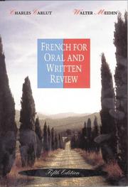 Cover of: French for oral and written review by Charles Carlut