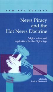 Cover of: News Piracy and the Hot News Doctrine by Victoria Smith Ekstrand