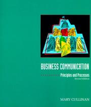 Cover of: Business Communications Principles and Processes by Cullinan