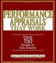 Cover of: Performance appraisals that work! by Corey Sandler