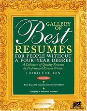 Cover of: Gallery of best resumes for people without a four-year degree