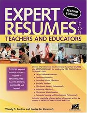 Cover of: Expert resumes for teachers and educators by Wendy S. Enelow