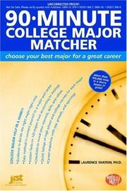 Cover of: 90-Minute College Major Matcher: Choose Your Best Major for a Great Career (Help in a Hurry)