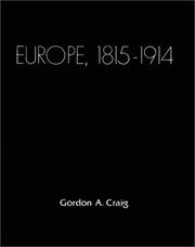 Cover of: Europe by Gordon Alexander Craig
