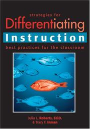 Cover of: Strategies for Differentiating Instruction: Best Practices for the Classroom