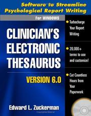 Cover of: Clinician's Electronic Thesaurus, Version 6.0: Software to Streamline Psychological Report Writing (Clinician's Toolbox, The)
