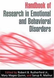 Cover of: Handbook of Research in Emotional and Behavioral Disorders