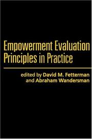 Cover of: Empowerment Evaluation Principles in Practice