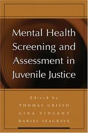 Cover of: Mental Health Screening and Assessment in Juvenile Justice