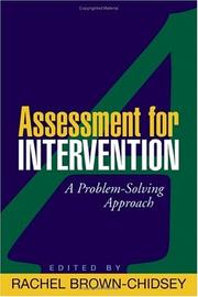 Cover of: Assessment for Intervention: A Problem-Solving Approach (Guilford School Practitioner Series)