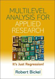 Cover of: Multilevel Analysis for Applied Research: It's Just Regression! (Methodology In The Social Sciences)