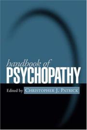 Cover of: Handbook of Psychopathy by Christopher J. Patrick