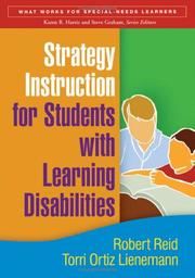 Strategy instruction for students with learning disabilities by Reid, Robert