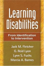 Cover of: Learning Disabilities: From Identification to Intervention