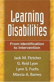 Cover of: Learning Disabilities by Jack M. Fletcher, G. Reid Lyon, Lynn S. Fuchs, Marcia A. Barnes